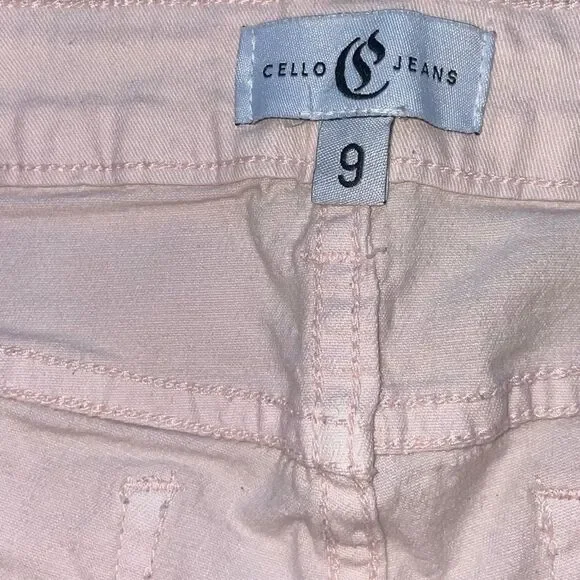 Cello Jeans Womens Skinny Jeans size 9 Juniors Bliss Pink Denim Stretch zipper - Picture 4 of 7